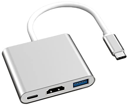 Pipestation USB C Multiport Adapter - USB-C Dock (3 in 1) - USB C Dock Multiport Design with 1x HDMI Output, 1x USB C and 1x USB A - USB C to HDMI Adapter - USB C Hub Docking Multi Station