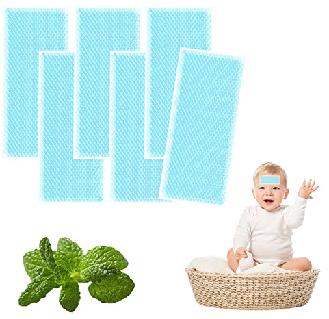 Fieberpflaster, Kühlpflaster, Kinder Fieber Pflaster, Kopfschmerzen Kältepflaster, 30 PCS Hitzschlag-Kühlpflastern, Sofort Kältekompresse, Für Fieberkühlung Und Andere Symptome