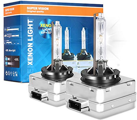 ADAURIS D1S HID Lampadina per fari allo xeno 35W 6000k Cool White High Low Beam Lampadina di ricambio Super Bright Ricambio originale Resistente ai raggi UV IP68 Impermeabile
