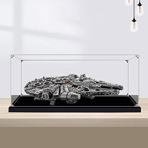 AZIZAT Vitrine, Schaukasten, Acryl, transparent, für Lego 75192 Millennium Falcon Building Modell (nur Aufbewahrungsbox) (3 mm)
