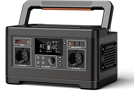 FF FLASHFISH Tragbare Powerstation 520Wh, Tragbares Kraftwerk 500W (1000W Spitze), Powerbank Generator mit Reiner Sinuswellen-AC-Ausgang für Outdoor Camping Abenteuer und Notfälle