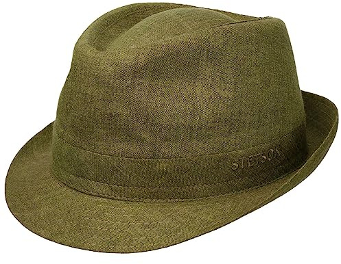Stetson Geneva Trilby Hut Made in Italy Damen Herren Frühling Sommer grün 59 cm