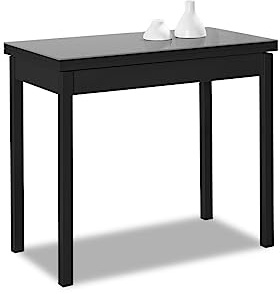 ASTIMESA Buchtyp Küchentisch, Grau, 80 x 40 cm bis 80 x 80 cm