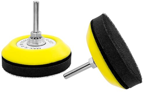 Bestgle schleifteller polierteller 75mm stützteller polierpad adapter 2 stück für exzenter poliermaschine exzenterschleifer winkelschleifer zum schleifen polieren gelb