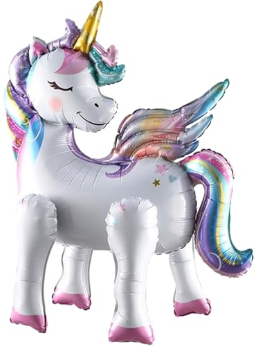 3D Globos de Unicornio, Gigante Globos de Unicornio, Unicornio Decoraciones Cumpleaños, Globo de Helio de Unicornio para Regalo Niños Cumpleaños Traje Fiesta Nupcial Boda