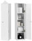 LIFEZEAL Mobiletto Bagno Salvaspazio, 16x17x69cm, Armadio con Anta per Carta Igienica, Armadietto da Terra per Porta Rotolo con 5 Scomparti e 3 Ripiani Rimovibili, Mobili Bagno Basso Stretto Bianco