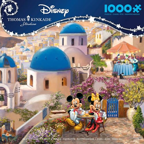 Ceaco - Disney - Thomas Kinkade - Mickey & Minnie in Griechenland - Puzzle mit 1000 Teilen