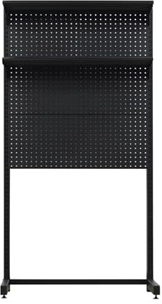 Porte Outils Rangement Métal, Panneau Perforé Bureau, Hauteur Réglable des Panneaux et Des Étagères, Grands Pegboard pour Bureau, Rangement Outils, Cuisine ( Color : Negro , Size : 92*160cm/36.2*63in