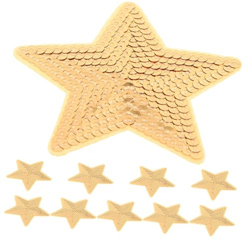 10St Stickerei-Patches Bügelbilder für Kleidung rosa Dekor funkeln Golddekor Wohnkultur Flicken für Kleidung Craft-Patches Herzförmig Pailletten Plakette Applikationen Aufkleber