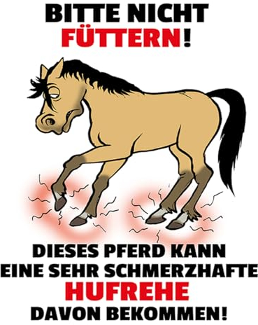 Ontrada Holzschild 30x40cm Pferd Bitte nicht füttern Hufrehe Holz Schild