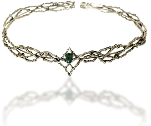 Krone Kristalle Elf König Strass Tiaras Bronze Haarband,Stirnband mit Grün Diamanten,Brautkrone Haarreifen für Prinzessin Oder Königin Dekorieren Geburtstag Geburtstag Bankett Tanzpartys Kostüm Party