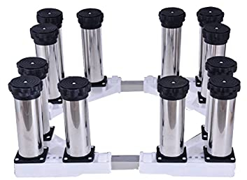 4/8/12 Gambe Supporto Base Lavatrice Universale Regolabile Grande Contenitore per Piante Vassoi da Pavimento Lunghezza/Larghezza 45-68 cm Previene Graffi Ammaccature Supporto Frigorifero Altezza 19-