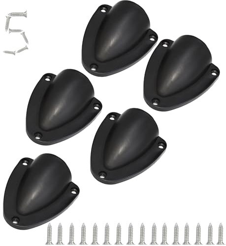 Plastic Wire Cable Vent Cover 5 Pcs Nylon（Thickness 1/8, Size: 3 x 2-1/2, Height: 1.1）,Wire Vent Cover, Ventilation Cap, Clamshell Vent for Boat, Clamshell Vent with 15pcs Free Installation Screws