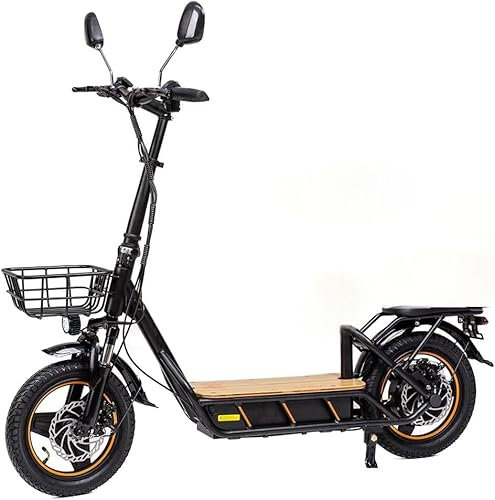 Kukirin C1 Pro E Scooter, Elektroroller, 500W Motor, 48V 26Ah Batterie, 14-Zoll Luftreifen, 100 km Reichweite, EIN-klick-Faltung, Frontkorb, Rückspiegel (Aufgerüstete Version)