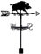 SUPERDANT Girouette de Jardin Exterieur en Fer en Forme de Sanglier Girouettes en Métal en Forme de Cochon Girouette Noire en Forme d'animal Girouette Art de Jardin Girouette de Toit
