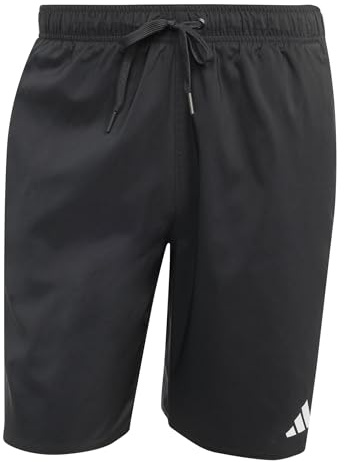 Adidas Men's 3 Stripes Swim Shorts 8 INCH, Black/White, XL