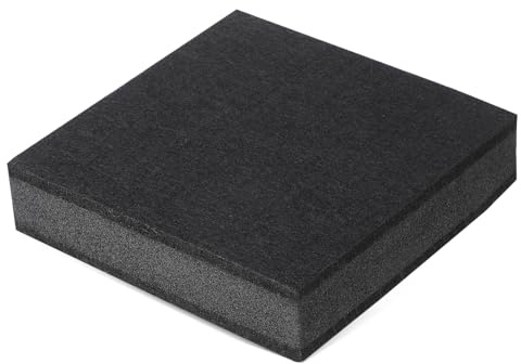 Speaker Isolation Pad Black Rubber and Plastic for Drums and Subwoofers | Acoustic Foam, Sound Absorption and Shock Absorption, Recording and Playback Use