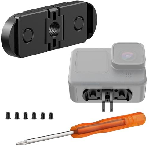 HSU Folding Finger for Hero 12/11/10/9/8 and GoPro Max, Work with Magnetic Latch Mounts or 1/4-20 Screw Mounts for Compatibility with Traditional Tripods