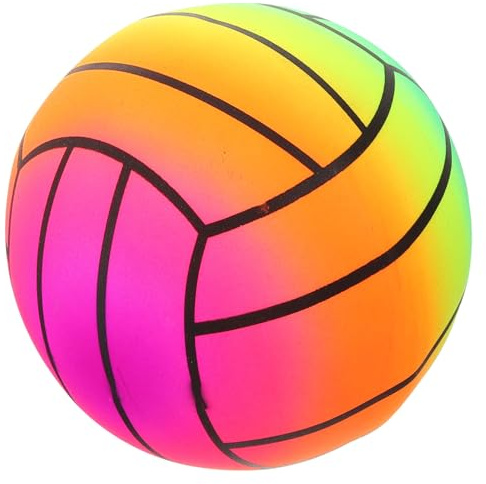 TOYANDONA Ballon De Volley Gonflable Arc-en-Ciel 6 Pouces Léger en PVC pour Jeux De Plage Piscine Intérieur Et Extérieur Activités Sportives Enfants