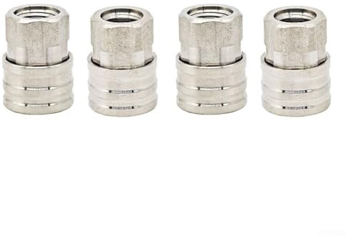 Lot de 4 joints de tuyau d'eau haute pression, 35,6 cm, raccords rapides pour nettoyeur haute pression de 5000 psi