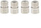Lot de 4 joints de tuyau d'eau haute pression, 35,6 cm, raccords rapides pour nettoyeur haute pression de 5000 psi