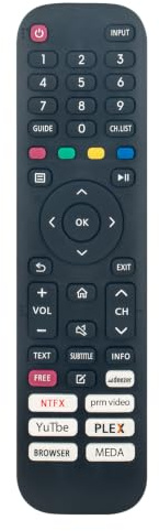Telecomando Adatto Per HKC ANTTEQ Majestic TV NHV24H3 NHV32H3 NHV42H3 | HV24H1 ST24VD ST43VD ST32VD ST50VD FL43VD-FHD HV32H1-D1 HV42F1-D1 HV50U1-D1