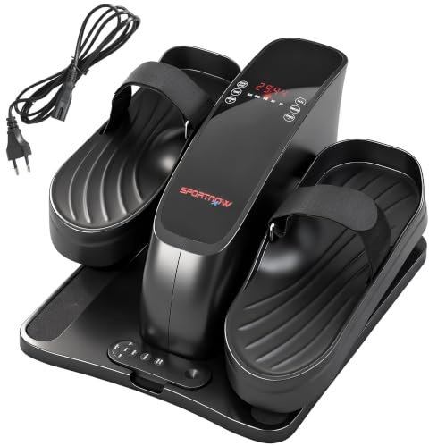 SPORTNOW Mini Ellipsentrainer Untertisch Nur Sitzen mit Fernbedienung | Elektrische Crosstrainer für Zuhause, LED-Display, 12 Geschwindigkeiten, Rutschfest, Leise, Tragbar, Beintrainer für Senioren