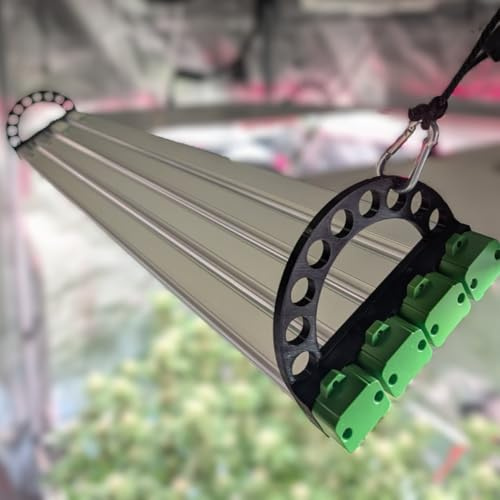 3DGROW 4x Halterung – Zubehör für Mars Hydro AdLite Lichtleisten UV30 IR15 Rot30 Blau30, winkelverstellbarer Halter für die LED-Zusatzbeleuchtung im Growzelt, Made in Germany