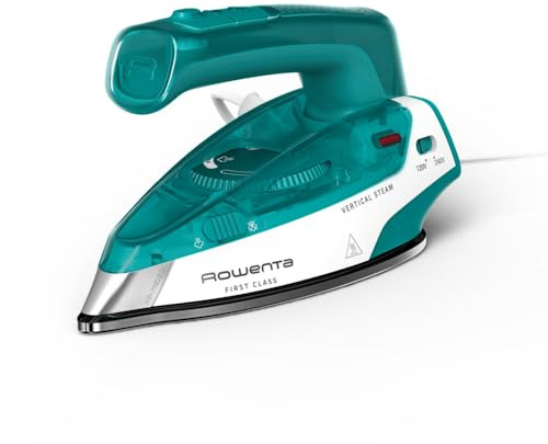 Rowenta Plancha de vapor de viaje, diseño plegable compacto, doble voltaje (120 V - 240 V), depósito de agua de 65 ml, plancha ligera y portátil para viajes, calentamiento rápido, vapor