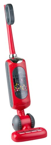 Dirt Devil Spielzeug Staubsauger – Kinderstaubsauger mit Funktionierender Saugfunktion und Realistischem Geräusch – Für Jungen und Mädchen ab 3 Jahren - Rot/Grau