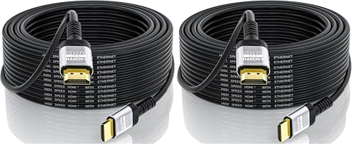 Soonsoonic 4K HDMI Kabel 10meter | 18Gbps Ultra High Speed HDMI 2.0 Kabel & 4K@60Hz HDR ARC HDCP2.2 Ethernet HDMI Kabel | für UHD TV Monitor Laptop Xbox PS4/PS5 ect (Packung mit 2)