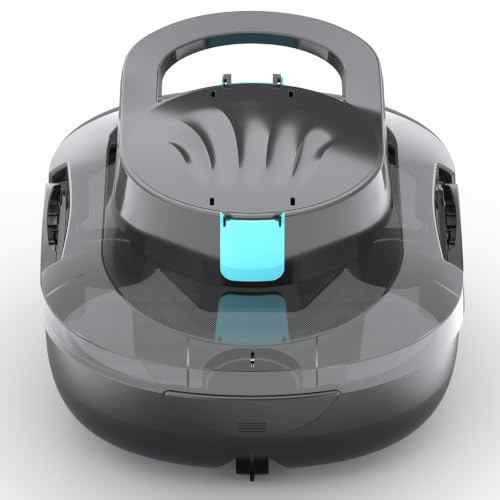 BRINBO (2026 Upgrade) S1PRO Robot Piscine sans Fil, 120 Min d'Autonomie, Nettoyeur de Piscine, Double Moteur Aspirateur Piscine Hors Sol, pour Piscines Jusqu'à 100 m²(Gris Transparent)