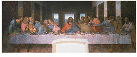 Bilderwelten Glasbild Wandbild Leonardo da Vinci - Das letzte Abendmahl 50 cm x 125 cm