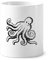 Animaux marins Octopus Dessin animé Illustration Mug de brosse à dents Pen Holder en céramique Blanc Tasse 350 ml Cadeau