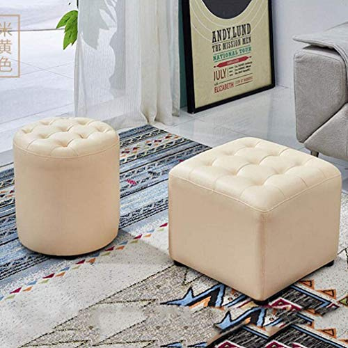 gzz Nordic Ottoman Pouffe Einsitzer Bench Square Gepolsterter Fußhocker Kitchen Ottomans,A02