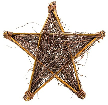 BooGardi Weidenstern 40 x 8 cm · Dekoration für Tür Tisch Fenster zur Adventszeit · Fensterdeko Wanddeko Türdeko