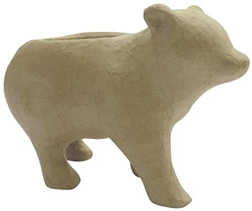 Décopatch HD053C - Übertopf aus Pappmaché, Bär, 20x10x13,5cm Wasserfest, 1 Stück