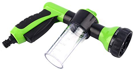 Terisass Schaumkanone 23,00 * 15,00 * 5,00 Zoll Auto Fahrzeug Schaum Wasserpistole Schlauch Sprayer Universal 8 Bewässerungsmuster Dispenser Blaster Waschpistole
