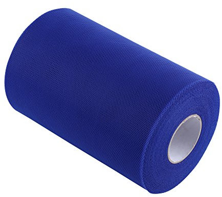Birdlantern Rouleau de Tulle, 100 mètres 15cm Bricolage décoration de Mariage Tulle Rouleau Bobine vêtements Tricot Tissu pour la Partie de Couture(Bleu)