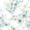 HAOKHOME Self Adhesive Wallpaper Boho Green/White Eucalyptus Leaf Floral Wall Mural Home Kids Decor Renter Friendly Wallpaper 3m x 44.5cm
