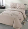 Vision - Parure Housse de Couette Flanelle Love Taupe - Housse de Couette 240x220cm avec 2 taies Assorties 65x65cm - 100% Coton
