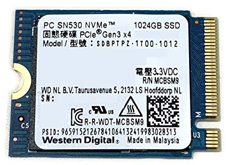 Western Digital PC SSD de 1 TB SN530 M.2 2230 PCIe Gen3 x4 NVMe 1024GB SDBPTPZ-1T00