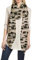 Lina & Lily Damen Schal Tuch mit Elefanten (Khaki & Schwarz)