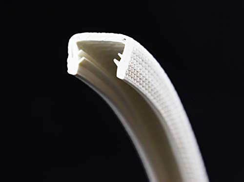 SMI-Kantenschutzprofil KS13-16W für 13-16mm PVC mit Stahleinlage Weiß selbstklemmend ohne Kleber - Kantenschutz, Kederprofil, Kantenprofil, Kantenschutzleiste für Bleche, Platten