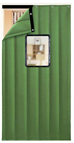 QIAOH Magnetic Screen Door 100x210cm, Wärmeschutzvorhang Magnet Türvorhang, Gegen Kalte Zugluft Baumwollvorhang Easy to Install, Für Kinderzimmer, Terrassentür