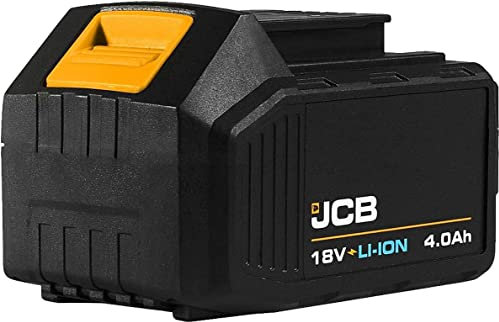 JCB 18v 4.0AH Lithium-ion Battery Compatible with JCB 18v Cordless And Brushless Power Tools, Drill Driver, Combi Drill, Orbital Sander and More - 3 Year Warranty