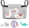 GLÜCKSWOLKE Kinderwagen Organizer - 12 Motive, Kinderwagentasche verschließbar, Kinder Buggy Tasche mit Feuchttücherspender, Baby Zubehör Pram Organiser - Aufbewahrungstasche (Anni Alpaka, grau)