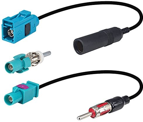 YILAINDUO Fakra to Din ISO Audio Aerial Adaptor Cable Fakra Z to Din Plug Socket Universal Vehicle FM/AM Radio Kit for Car Stereo Audio HD Radio Head Unit CD Media Player Receiver