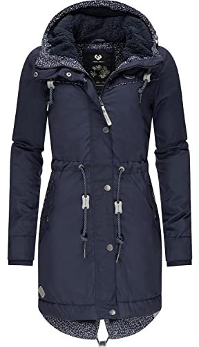 Ragwear Damen Winterjacke Wintermantel Parka mit Kapuze Canny II Intl. Navy Gr. XS