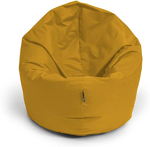 BuBiBag Sitzsack für Kinder und Jugendliche - Indoor Outdoor Bodenkissen, Sitzkissen oder als Gaming Sitzsack, geliefert mit Füllung (100 cm Durchmesser, Sand)